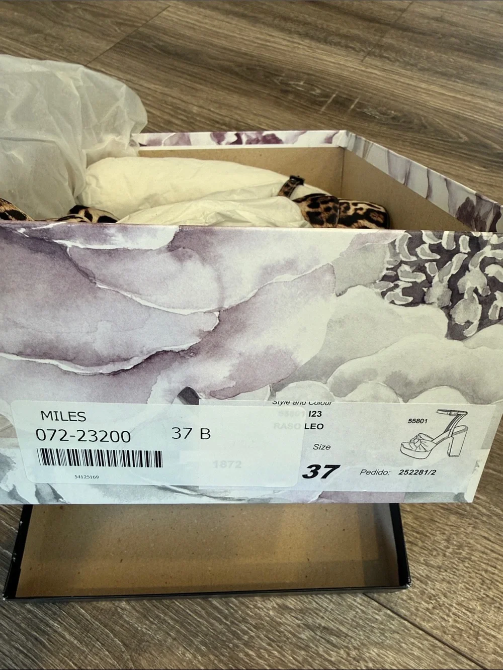 Leopard Print Platform Sandal - Size 7